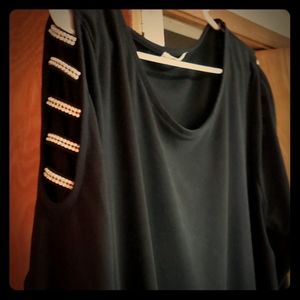Crystal shoulder blouse